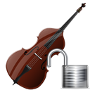instrument, Unlock, contrabass Black icon