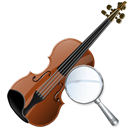 zoom, instrument, Violin Black icon