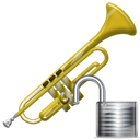 Unlock, Trumpet, instrument Black icon