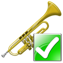 instrument, Arrow, next, ok, Trumpet, right, yes, Forward, correct Black icon