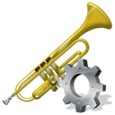 preference, configuration, Configure, option, Setting, Trumpet, config, instrument Black icon