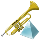 Trumpet, level, instrument Black icon