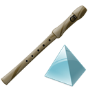 instrument, Flute, level Black icon