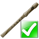 Flute, Arrow, next, yes, right, ok, instrument, Forward, correct Black icon