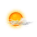weather, Cloudy, climate, nature, daytime Orange icon