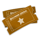 Ticket, hollywood SaddleBrown icon