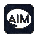 Logo, jean, denim, Aim, Social, square Black icon