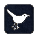 bird, denim, Animal, jean, social network, Sn, twitter, Social, square Black icon