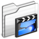 film, video, Folder, movie, White WhiteSmoke icon