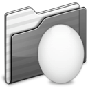 Folder, Black, egg WhiteSmoke icon