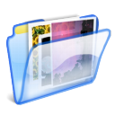 Folder, image, pic, picture, photo Black icon