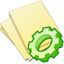 document, Exec, File, execute, yellow, paper PaleGoldenrod icon
