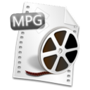 Mpeg, mpg, video, Filetype Black icon
