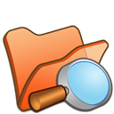 Explorer, Orange, Folder Black icon