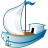 ship, sailing Black icon