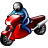 Motorcyclist Black icon