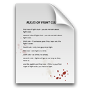 Club, Fight club, Rule, fight, document, Blood, paper, File Gainsboro icon