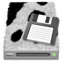 Floppy, drive, generic, save Silver icon