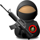 weapon, with, elite, soldier DarkSlateGray icon