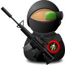 weapon, sniper, soldier, with Black icon