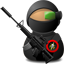 weapon, with, soldier, sniper DarkSlateGray icon