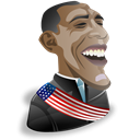 leader, barak, people, Man, Human, profile, male, member, user, person, Cartoon, Account, obama Black icon