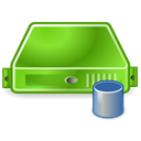 Server, db, Database, green OliveDrab icon
