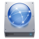 network, hard drive, hard disk, Hdd DarkGray icon