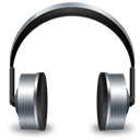 music, Headset, Headphone Black icon