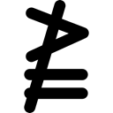 symbol, Neither Greater Or Exactly Equal, signs, mathematical, mathematics, maths, sign, symbols Black icon