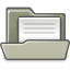 File, Gnome, paper, open, document Silver icon