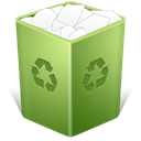 Trash, Full, recycle bin OliveDrab icon