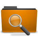Find, search, seek, Orange, saved, Folder DarkGoldenrod icon