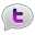 twitter, purple, Bubble DarkGray icon