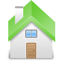 green, house, Home, Building Gainsboro icon