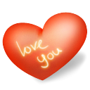 you, love, valentine LightSalmon icon