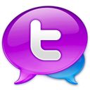 twitter, Sn, large, Logo, Social, social network DarkViolet icon