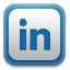 Linkedin, linked, In Silver icon