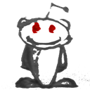 drawn, Hand, Reddit Black icon