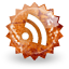 Rss, subscribe, feed Chocolate icon
