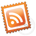 Rss, Stamp, subscribe, feed, postage Coral icon