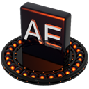 After, effects, Orange Black icon