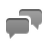 speak, Dialog, talk, Comment, Chat Gray icon