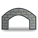 Stone, bridge Black icon