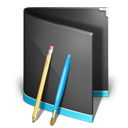 Black, Application, Folder DarkSlateGray icon