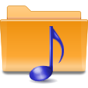 sound, Folder, Kde, voice Goldenrod icon