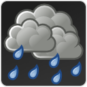 scattered, Shower, climate, Rain, weather DarkSlateGray icon