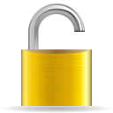 Lock, stock, open, locked, security Black icon
