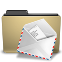 Letter, envelop, manilla, mail, Folder, Email, Message Black icon