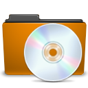 disc, Disk, Orange, Cd, Folder, save DarkGoldenrod icon